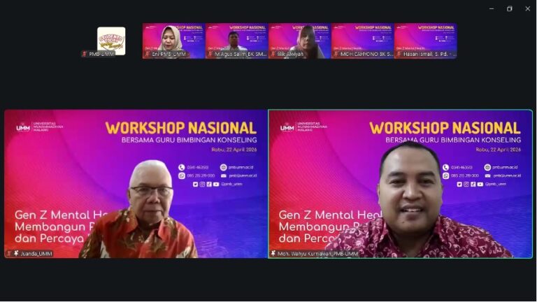 Universitas Muhammadiyah Malang Gelar Workshop Daring Bersama Guru BK Bahas Kesehatan Mental Gen Z